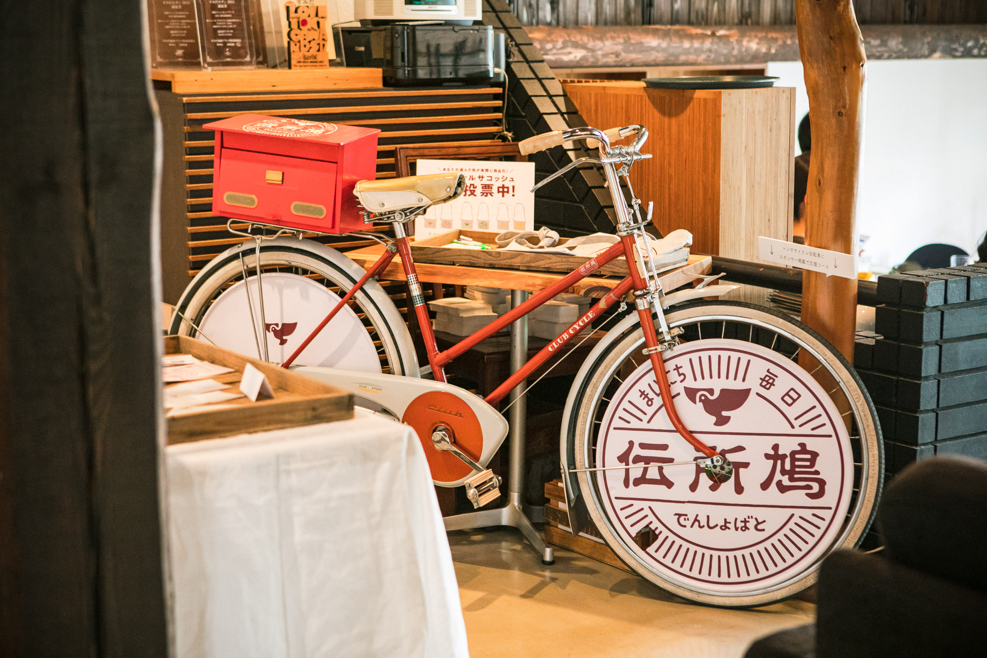 レンタサイクル自転車にスポンサー掲載で応援コース