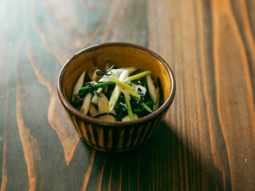 エシャレットの塩昆布和え