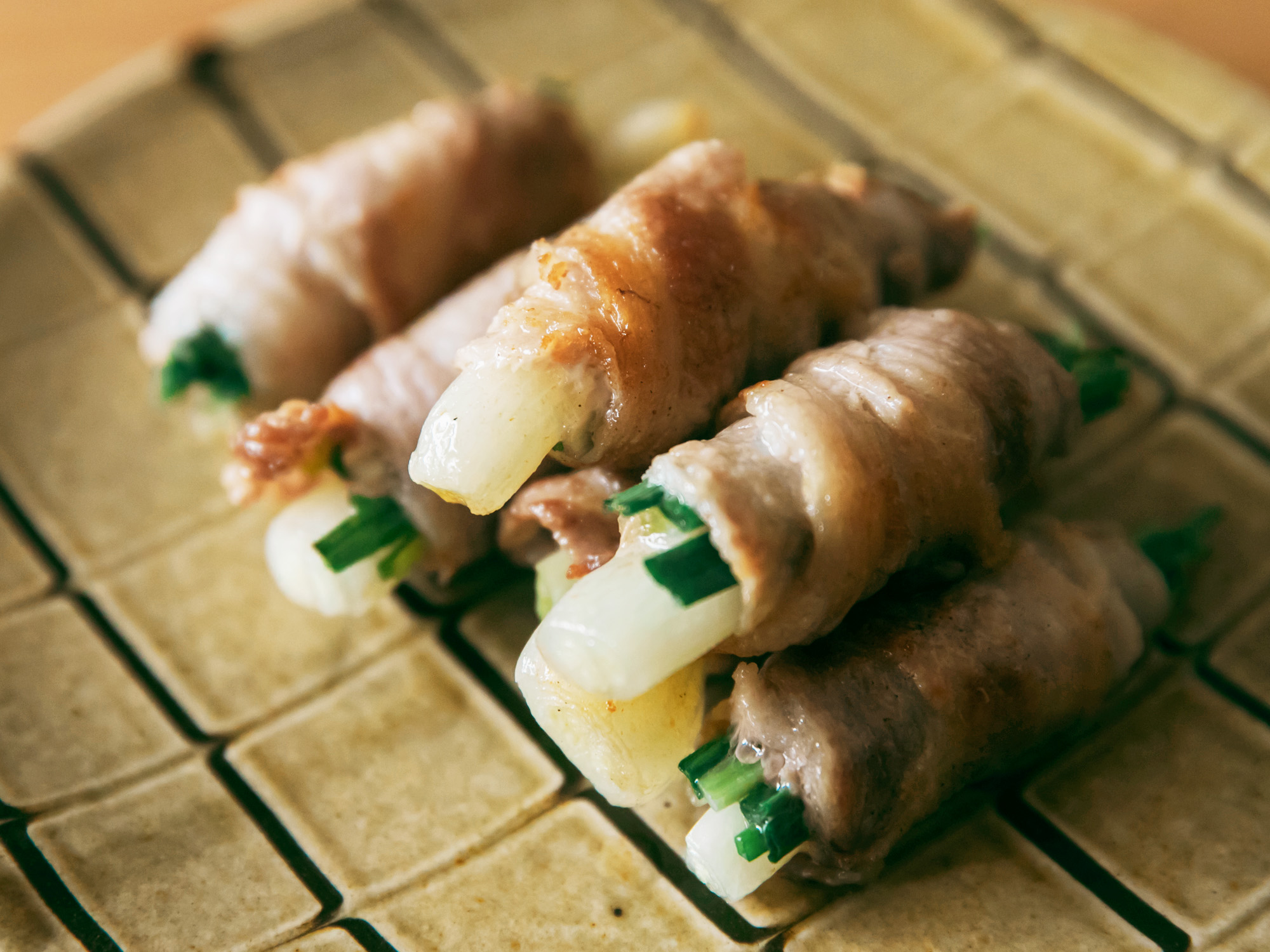 エシャレットの豚バラ肉巻き